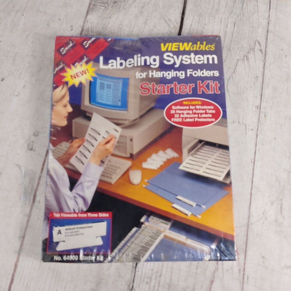 Smead VIEWables Labeling System Hanging Folder Starter, Supplies Kit NEW SEALED